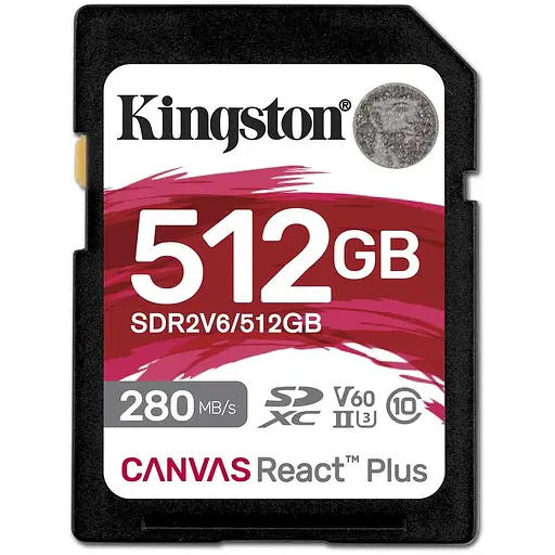 Kingston Карта пам'яті SD 512GB C10 UHS-II U3 R280/W150MB/s