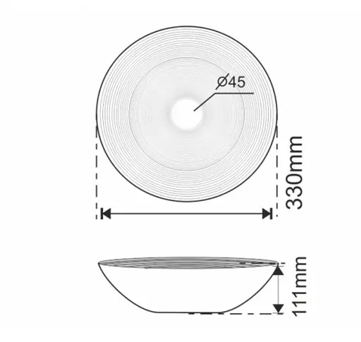 Умивальник тонкокерамічний Kraus Viva KCV-204GWH, Білий - фото 2