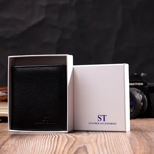 Кожаный женский кошелек ST Leather 9.5х10.5х1.5 см acs0028377 - фото 8