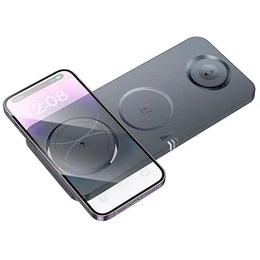 Зарядний пристрій бездротовий — підставка Hoco CQ22 3-в-1 для телефона годинника навушників — - фото 4