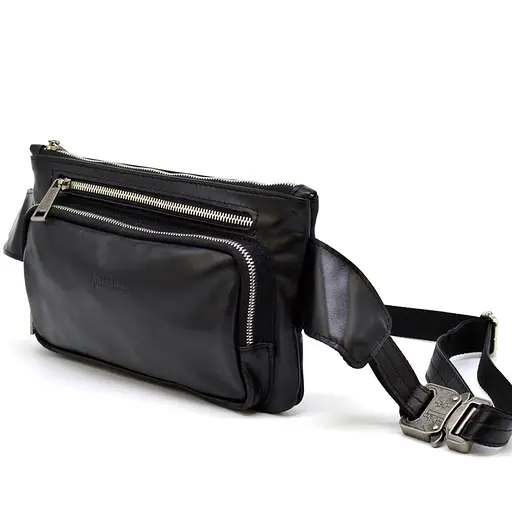 Кожаная мужская сумка на пояс TARWA 26х16х3 см sum0025989 - фото 11