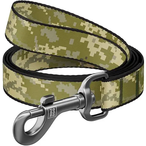 Повідець для собак Waudog Nylon нейлоновий, малюнок "Мілітарі", M