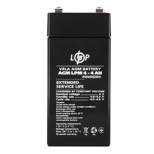 Аккумулятор AGM LPM 4V - 4 Ah - фото 6