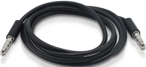 Кабель AUX Audio TRRS 3.5мм Male/Male 1м чорний - фото 2