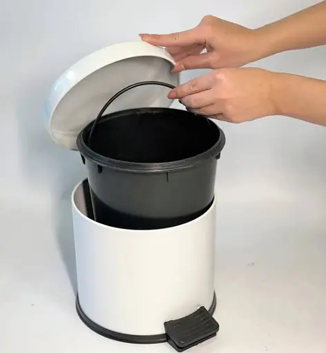 Ведро для мусора с педалью Mertinox 3 л Белый 4501.1825S.101.03  - фото 4