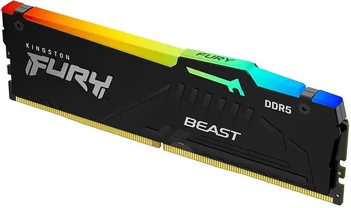 Память для ПК Kingston DDR5 16 ГБ 5200 Beast Black RGB KF552C40BBA-16 - фото 2
