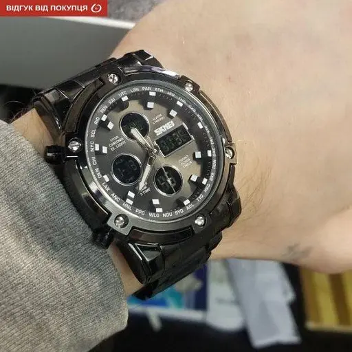 Чоловічий наручний годинник Skmei Molot Limited AllBlack (Чорний) - фото 9