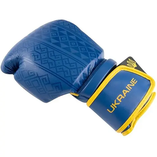 Перчатки боксерские PowerPlay PP 3021 Ukraine Blue/Yellow - 14 унций - фото 6