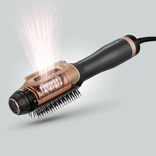 Фен-щітка Rowenta Reverso Dry & Brush 2в1 1200 Вт чорний-золотистий (CF9840F0) - фото 3