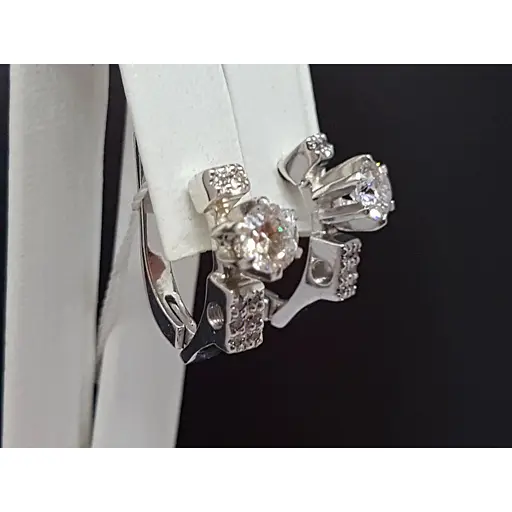 Золоті сережки Геліос з діамантами. Артикул 203184 - фото 3