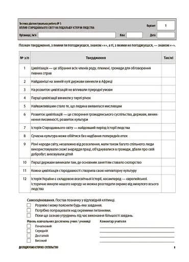 Оцінювання. Досліджуємо історію і суспільство. УСІ діагностувальні роботи. 6 клас - фото 2