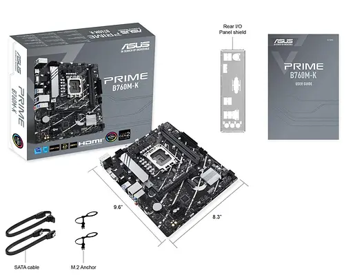 Материнская плата ASUS PRIME B760M-K (PRIME B760M-K) (Socket 1700, Intel B760, Micro-ATX) - фото 6