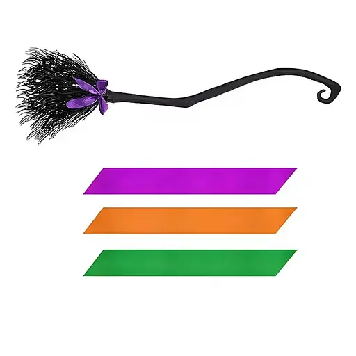 Декор Хэллоуин "Метла ведьмы", красный, IDEA12-HOL5 - фото 4