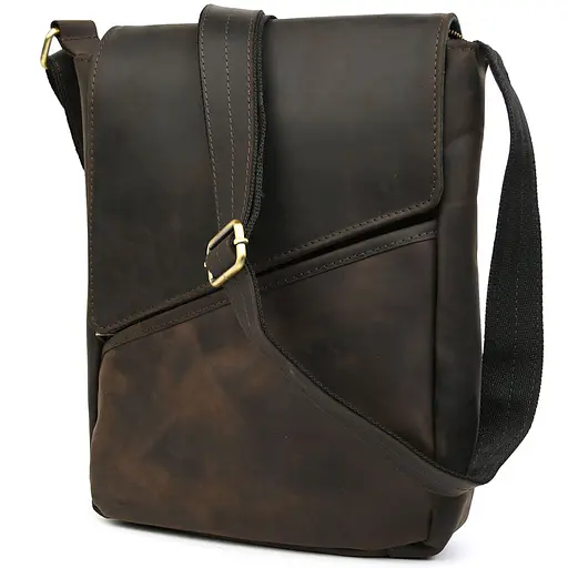 Чоловіча шкіряна сумка А4 через плече TARWA 33х26х8 см sum0028172 - фото 3