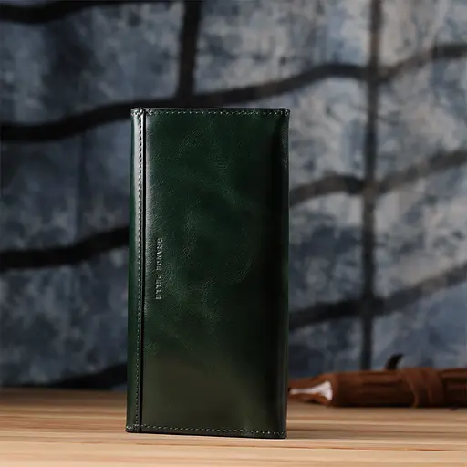 Кошелек в два сложения из натуральной гладкой кожи Grande Pelle 20х10х2 см acs0029685 - фото 10