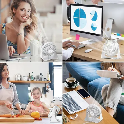 Портативний настільний вентилятор USB-вір Lafhome USB-вер 360° - фото 2