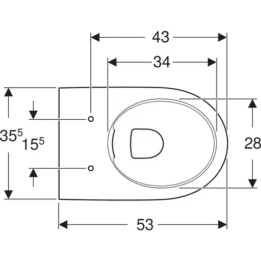 Чаша подвесного унитаза Geberit Selnova Rimfree 500.694.01.2, Белый - фото 4