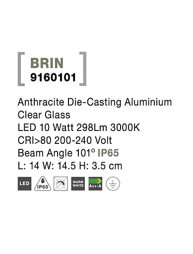 Вуличний світильник Brin NOVA LUCE 9160101 - фото 9