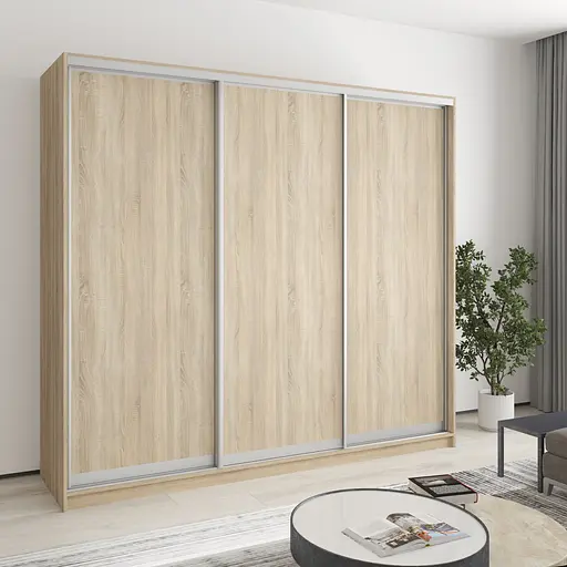 Шафа-купе тридверна MebelStar Стандарт AL 3ДСП 230x45x210 см Дуб сонома (MBS-2847)