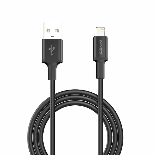 Кабель Winso Pro USB to Lightning TPE 1,2м чорний(222122B) - фото 1
