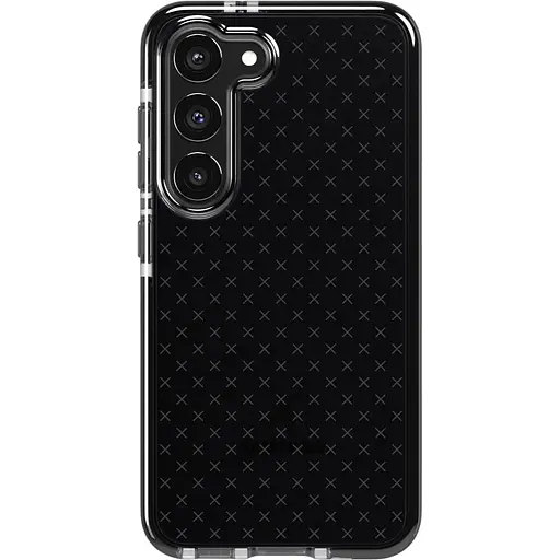 Оригинальный противоударный силиконовый чехол Tech21 Evo Check для Samsung Galaxy S23 (6.1") Black (T21-10069)