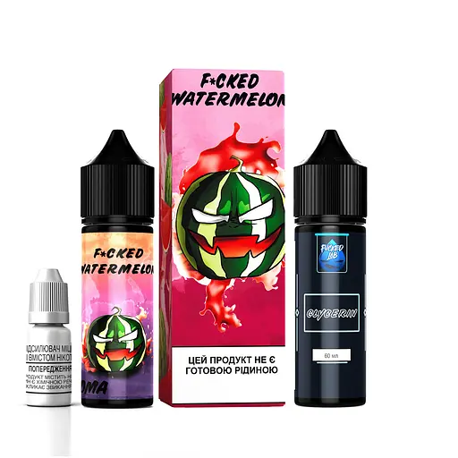 Набор компонентов для самозамеса органической заправки Fucked V2 60 мл, 0-3 мг Watermelon Арбузные конфеты (15542)