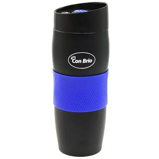 Термос Con Brio CB-366-SV нержавіюча сталь чорний із синьою вставкою 500мл - фото 1