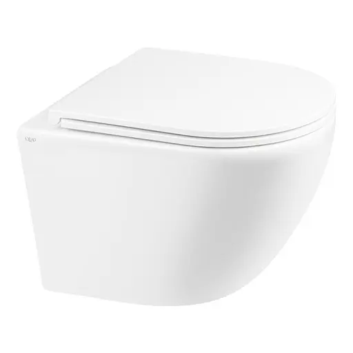 Унитаз подвесной Qtap Robin безободковый с сидением Slim Soft Close QT1333046ENRW, Белый - фото 1