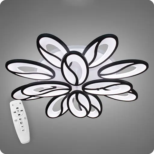 Люстра світлодіодна 517 Dlight 3color з пультом 190Вт Чорний (01765) - фото 2