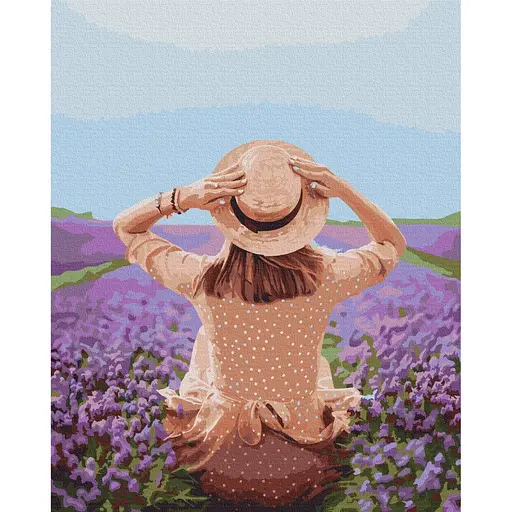 Картина по номерам Путешественница в лавандовом поле Brushme 40x50 см разноцветная 000276490