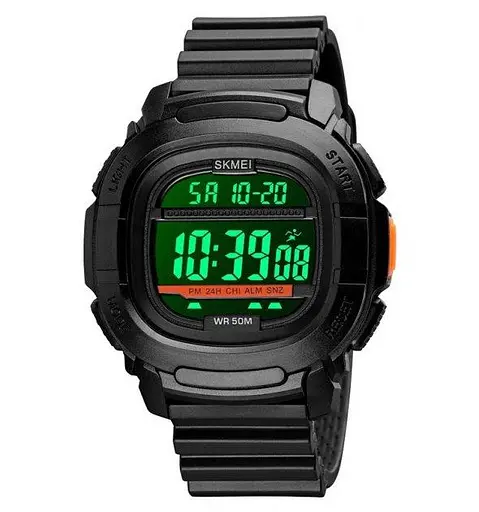 Чоловічий спортивний годинник Skmei 1657 Чорний - фото 3
