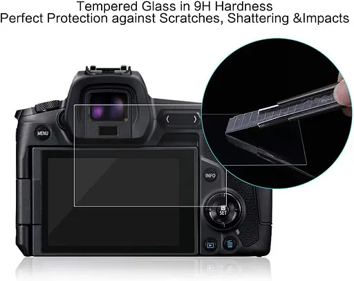 Защитное стекло BYbrutek для Canon EOS R, 0,3 мм, сверхпрозрачное для ЖК-экрана, твердость 9H, защита от царапин - фото 4