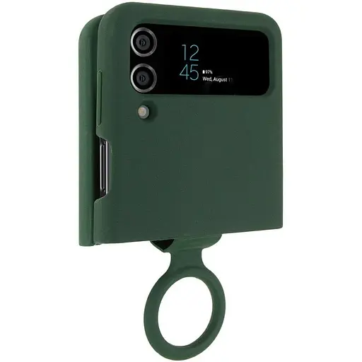 Чехол Foldables Silicone Cover Lakshmi AAA для Samsung Galaxy Z Flip4 Зеленый / Cyprus Green