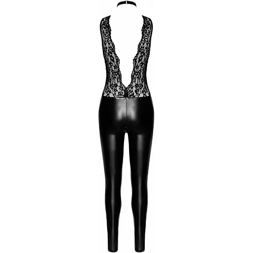 Комбинезон Noir Handmade F298 Libido Deep-V catsuit With collar and pearl chain - S - фото 5