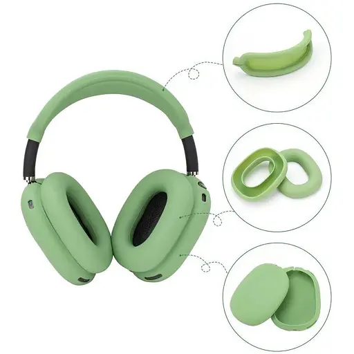 Чохол-накладка DK для Apple AirPods Max 1/2 | Silicone Candy Friendly 3в1 (green)
