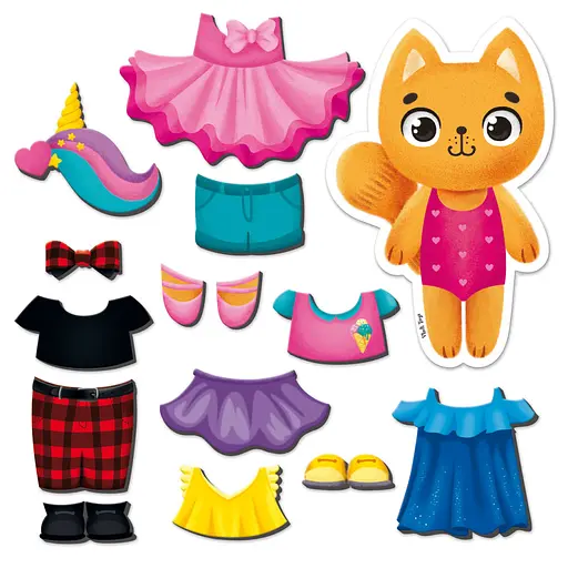 Магнитная игра Одевашка "Кошечка" Vladi Toys VT3204-34 Укр - фото 2