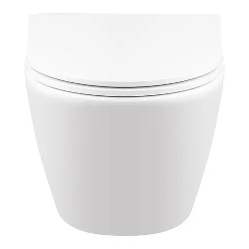 Унитаз подвесной Qtap Robin безободковый с сидением Slim Soft Close QT1333046ENRW, Белый - фото 2