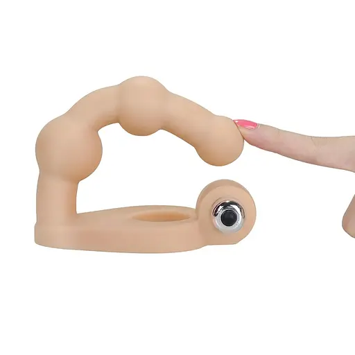 Насадка для двойного проникновения Lovetoy The Ultra Soft Double Bead 15.2 см телесный - фото 4