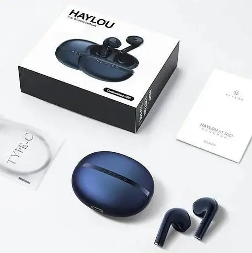 Бездротові навушники Bluetooth Haylou X1, BT5.3, ENC, IPX4, 6h, TWS Earbuds blue 2024 UA UCRF - фото 5
