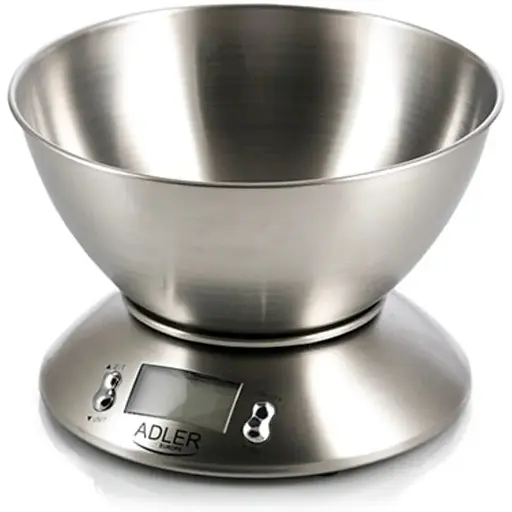 Ваги кухонні з таймером з чашею металеві Adler AD 3134 - фото 1