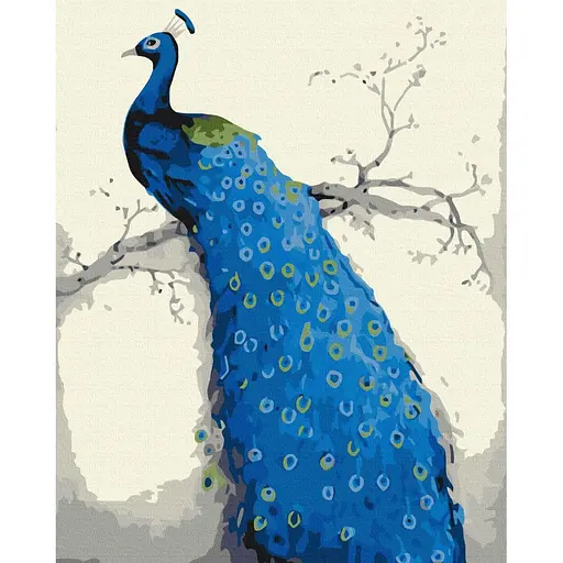 Картина по номерам Голубой павлин Brushme 40x50 см разноцветная 000277657