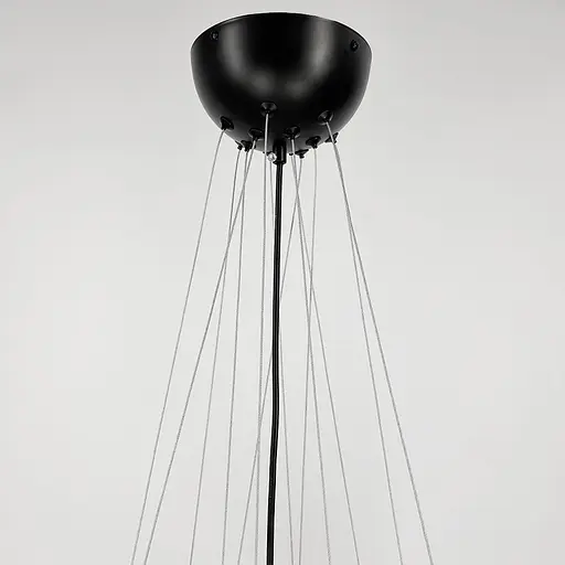 Люстра-пучок в черном корпусе ⌀ 60 см 12 шариков Line.F MJ 140-650 BK+WT - фото 5