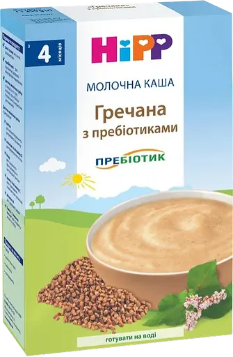 Набір: молочна каша HiPP Гречана 250 г + органічна каша HIPP молочна 3 Злаки На добраніч 190 г  - фото 2