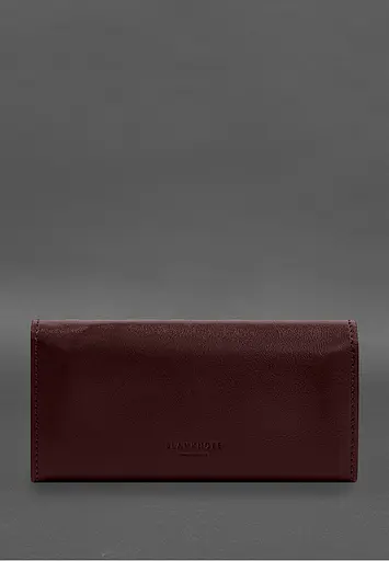 Кожаный клатч (портмоне) на кнопке 5.0 Бордовый - фото 8