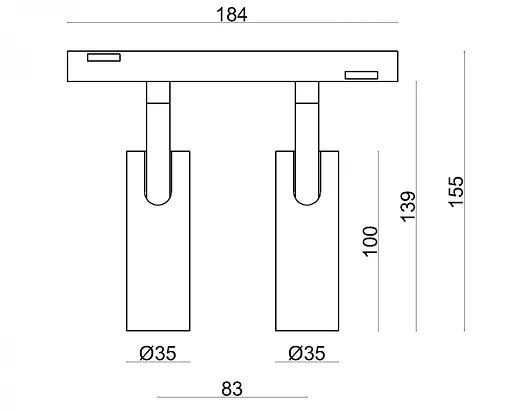 Світильник магнітний трековий Kloodi KDMG-SPOT35 2x7W 3K GD - фото 6