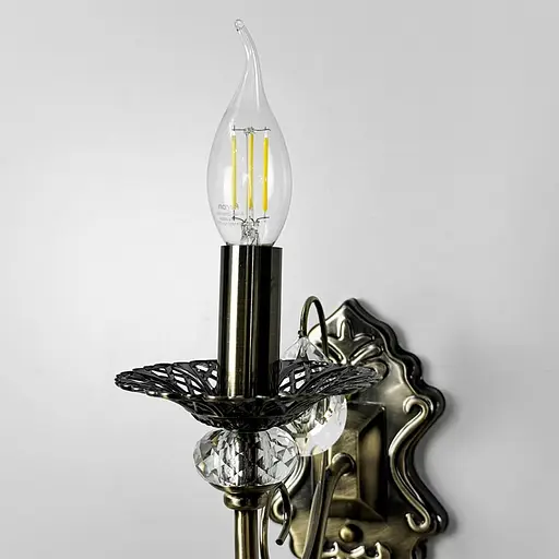 Бра-свеча Line F в бронзовом корпусе 20х11 см Арт. 6349/1  - фото 4