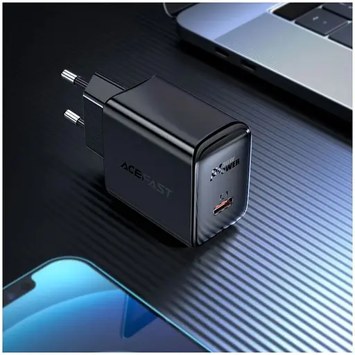 Зарядное устройство Acefast Model A21 USB-C PD30W Max GaN Gharger 3A Black - фото 3