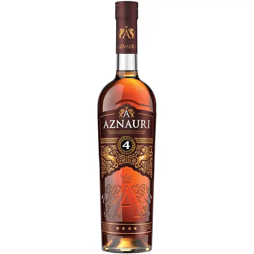 Бренди Украины Aznauri 4 звезды, 40%, 0,5 л (715572) - фото 1