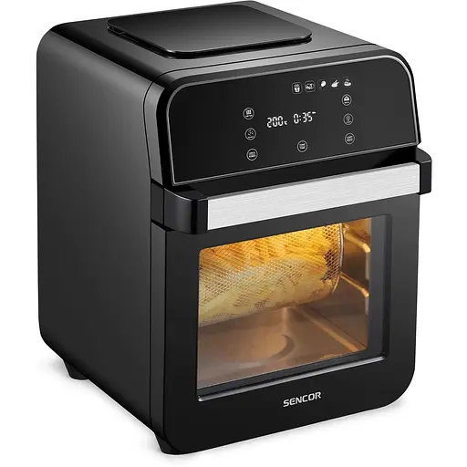 Мультипечь Sencor VITA 1500Вт 12л 60-200°C нержавеющая сталь платик черный