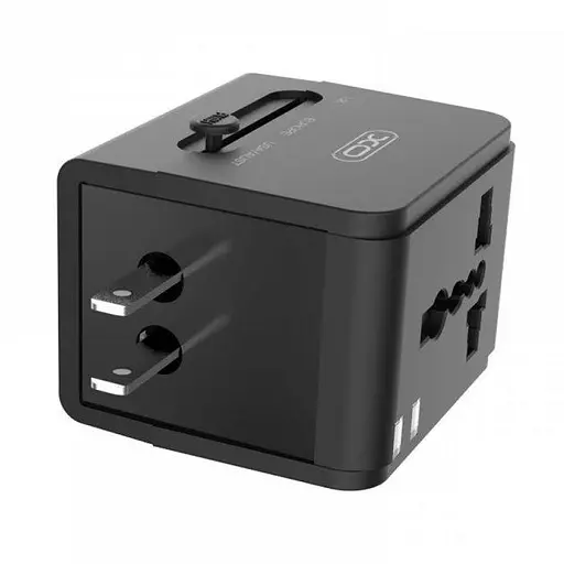 Сетевой фильтр XO WL01 charger can use for all countries for UK, EU, US Черный - фото 3